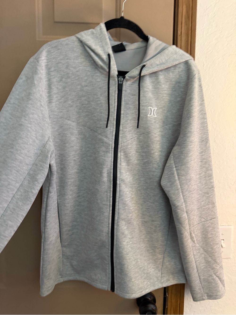 Hurley Light Gray Full-Zip Performance Hoodie Jacket